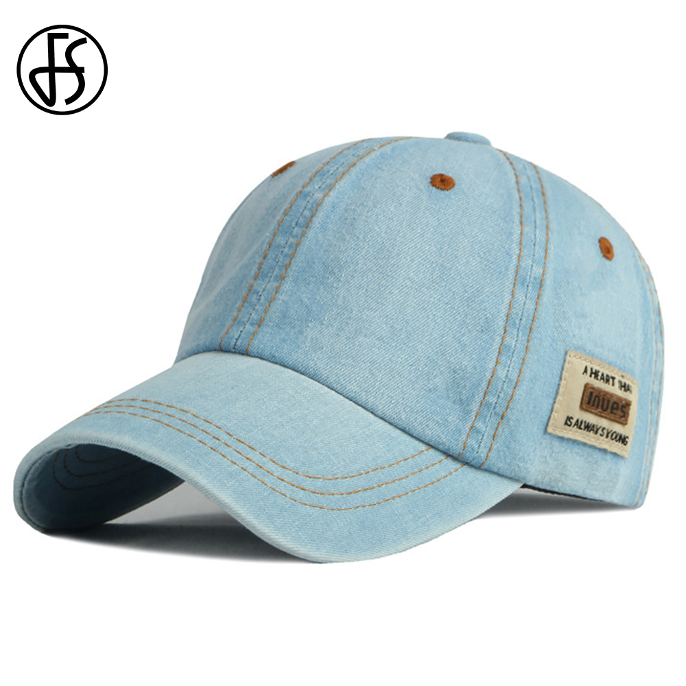 Cap Streetwear Brand - FS 브랜드 블루 데님 모자 남성용